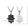 New design product stainless steel black white pendant necklaces